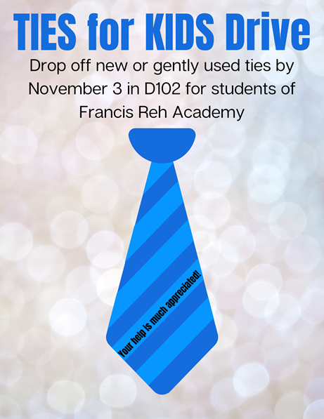 Flyer for Ties for Kids drive