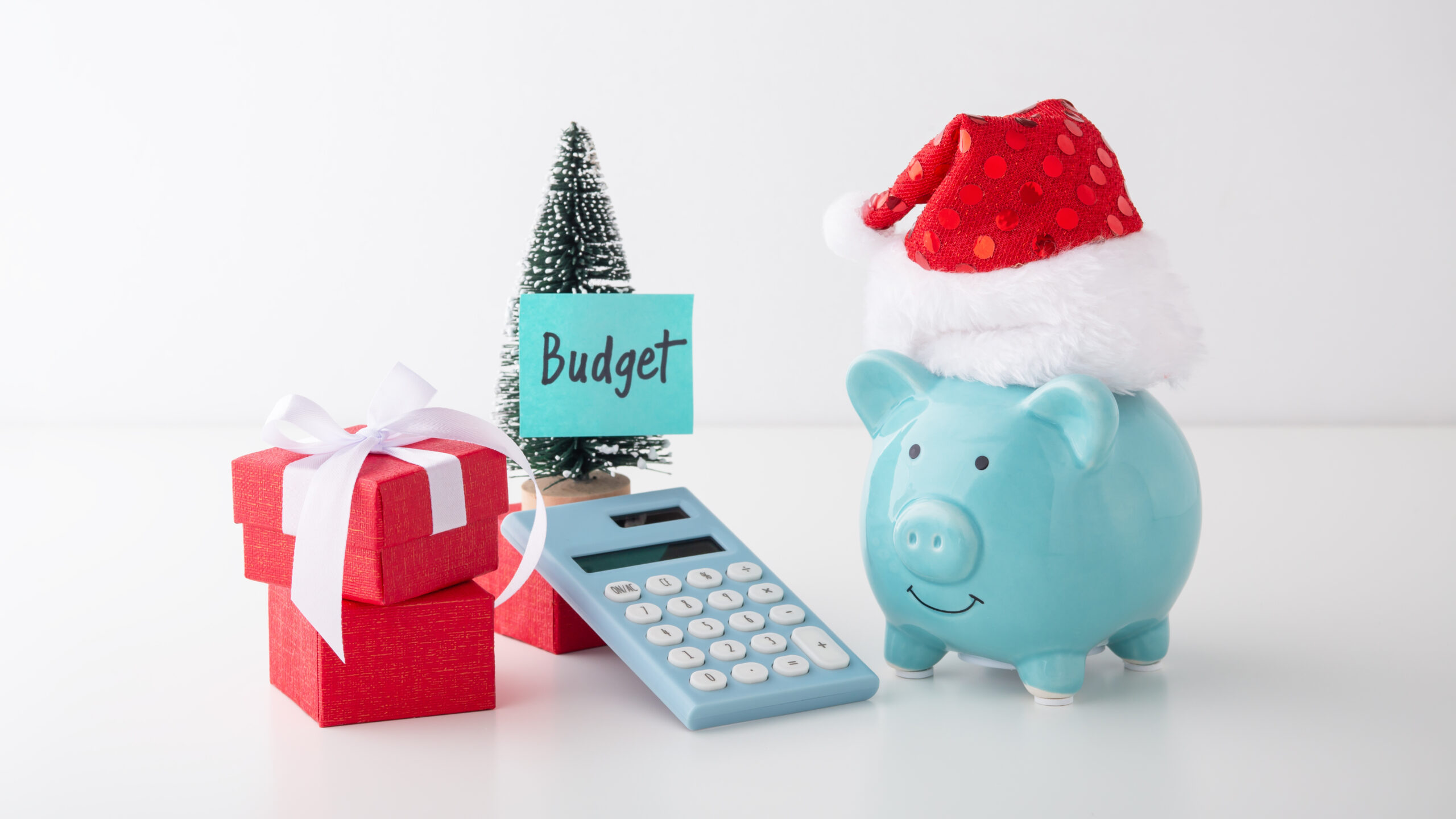 Christmas budget piggy bank
