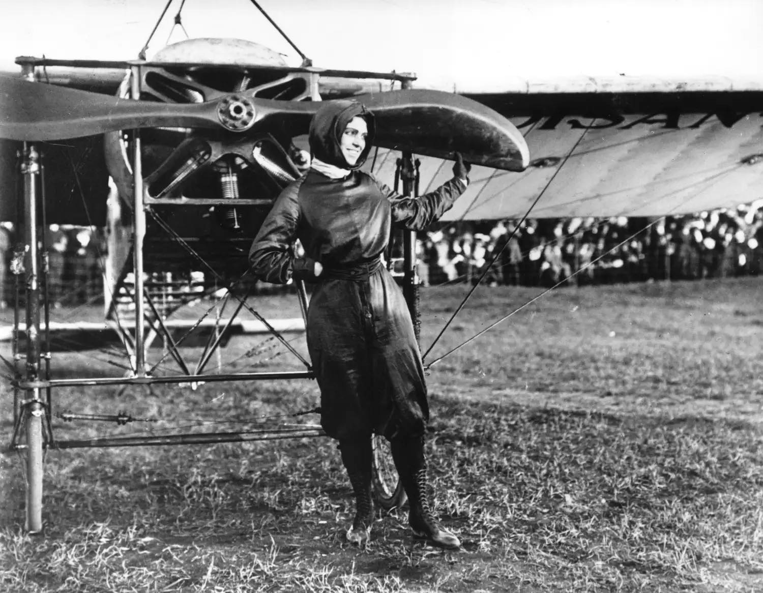 Harriet Quimby marks history as the first woman pilot in the US 